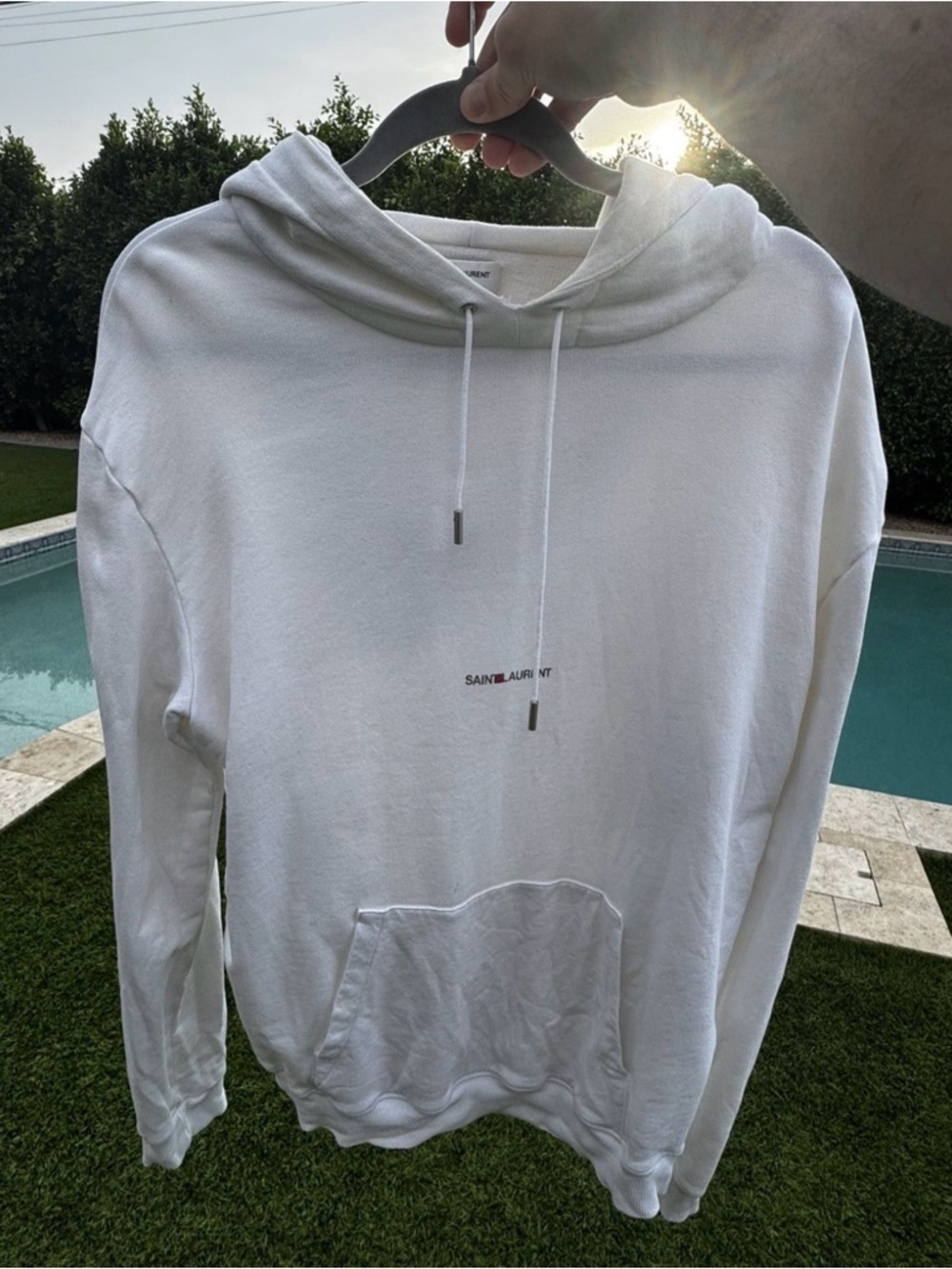 Saint Laurent White Hoodie - Picture 2 of 8